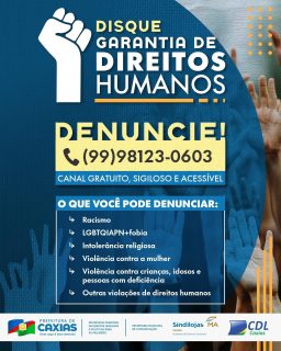 ✊ Seus direitos importam. Sua voz também. Nenhuma forma de violência, preconceito ou injustiça deve ser ignorada.
O Disque Garantia de Direitos Humanos é um canal gratuito e sigiloso para denunciar violações e buscar orientação.
Se você presenciar ou sofrer qualquer violação, procure o canal de apoio. Denunciar é um ato de coragem, cuidado e cidadania. 💛
#DireitosHumanos #Denuncie #Proteção #PrefeituraDeCaxias