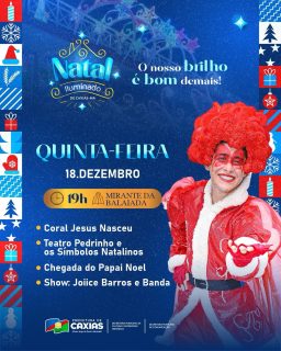 🎄💫 Uma noite de encanto e alegria espera por você!

O Natal Iluminado segue com uma programação especial no Mirante da Balaiada.

Chama a família e venha viver esse momento único. 💙

#NatalIluminado2025 #NossoBrilhoÉBomDemais #PrefeituraDeCaxias