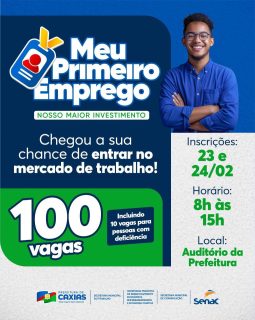 👀💼 As inscrições para o Programa Meu Primeiro Emprego estão chegando e agora são 100 vagas disponíveis.

Separe seus documentos, fique atento às datas e não deixe pra última hora. Arraste pro lado e confira todas as informações.

📄 Leia o edital, disponível no Diário Oficial do Município, e fique por dentro de todas as regras.

🔗👆🏻Link do edital também disponível na bio.

#MeuPrimeiroEmprego #JuventudeCaxiense #PrefeituraDeCaxias