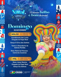 🎄✨ Domingo de magia em dose dupla!

O Natal Iluminado continua encantando a cidade, e neste domingo você tem dois pontos pra viver essa experiência: Parque da Cidade e Mirante da Balaiada! 🌟💫

Luzes, música, encanto e momentos especiais te esperam. Venha viver uma noite cheia de brilho com a gente! ✨

#NatalIluminado2025 #NossoBrilhoÉBomDemais  #PrefeituraDeCaxias