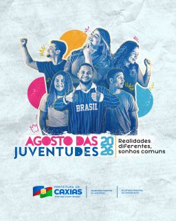 💙✨ Agosto é mês de celebrar a juventude!

Realidades diferentes, sonhos que se encontram e uma energia que transforma! 🚀🙌

O Agosto das Juventudes 2026 é um mês inteiro pensado para os jovens de Caxias, com muita troca, participação, cultura, esporte e oportunidades. 🗣️🎨⚽

#AgostoDasJuventudes #JuventudeCaxias #PrefeituraDeCaxias