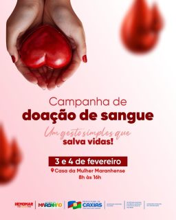 🩸❤️ Doar sangue é um ato de solidariedade que faz a diferença na vida de muitas pessoas.
Participe da campanha de doação e ajude a fortalecer os estoques do Hemomar.
👉 Arraste para o lado e confira todas as informações necessárias para participar. Um gesto simples que pode salvar vidas! 🤝❤️
#DoaçãoDeSangue #SaúdeCaxias #PrefeituraDeCaxias