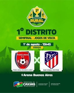 ⚽🔥 Final de semana de semifinal no 1º Distrito!

O Copão Rural chegou naquela fase em que cada jogo vale muito! 😮‍💨🏆

Bola na rede, torcida fazendo barulho e aquela resenha boa do futebol rural! ⚽

#CopãoRural2026 #FutebolCaxiense #ZonaRural #PrefeituraDeCaxias