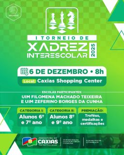 ♟💭 Estratégia, concentração e aprendizado no I Torneio de Xadrez Interescolar!

Estudantes da nossa rede de ensino em uma disputa com talento, respeito e espírito esportivo em cada partida, fortalecendo o raciocínio lógico e a disciplina.

#TorneioDeXadrez  #XadrezNasEscolas #EducaçãoCaxiense #PrefeituraDeCaxias