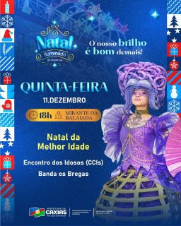 🌟💫 Uma noite dedicada à melhor idade no Mirante da Balaiada!
É tempo de sentir a magia do Natal, espalhar alegria e aproveitar cada instante em boa companhia.
Venha curtir e celebrar a época mais mágica do ano! 🎄💫
#NatalIluminado2025 #NatalDaMelhorIdade #NossoBrilhoÉBomDemais #PrefeituraDeCaxias