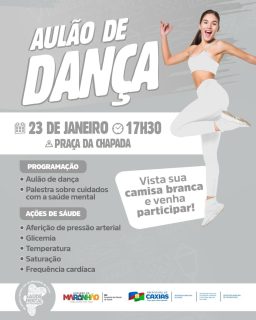 🤍💃🏽 Movimente o corpo, cuide da mente!

O Janeiro Branco segue em ação com um momento especial de bem-estar, alegria e cuidado com a saúde mental. Dança, informação e serviços de saúde para toda a população! ✨

Vista sua camisa branca e venha participar! 🤍🤝

#JaneiroBranco #MaranhãoDeAfetos #SaúdeEmMovimento #PrefeituraDeCaxias