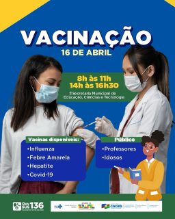 💉✨ Cuidar da saúde é um ato de responsabilidade com você e com todos ao seu redor!

Nesta quinta-feira, a vacinação é especialmente para professores e idosos, garantindo mais proteção. 👩‍🏫👴👵

Não deixe para depois! Manter a caderneta em dia faz toda a diferença. 💙

#Vacinação #SaúdeParaTodos #SaúdeCaxias #PrefeituraDeCaxias