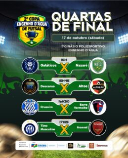 🏆⚽ A 2ª Copa Engenho D’Água de Futsal chega às quartas de final, prometendo muita emoção, grandes disputas e jogos eletrizantes! 

Prepare a torcida, chame os amigos e venha prestigiar mais uma rodada dessa competição! 🥅🏆

#CopaEngenhoDÁgua #EsporteCaxias #PrefeituraDeCaxias