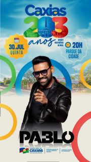 É Pablo, é? 😭🥰💃🕺🏻

Os caxienses já estão afiando a voz para cantar e arrochar ao som dos grandes sucessos de Pablo do Arrocha! 🎤❤️

A festa dos 203 anos de Caxias vai ser inesquecível. Dia 30 de julho, a partir das 20h no Parque da Cidade. 

Marca quem vai viver essa noite com você e vem comemorar os 203 anos de Caxias em grande estilo! 🎉✨

#Caxias203Anos #AniversárioDeCaxias #PabloDoArrocha #PrefeituraDeCaxias