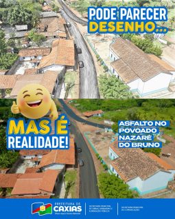 🚜✨ Pode até parecer desenho… mas o asfalto do Povoado Nazaré do Bruno é realidade!
A Prefs segue firme, levando infraestrutura, mobilidade e qualidade de vida para todo o município. 💪🏽🚧💙
#CaxiasAvança #ZonaRural #PovoadoNazaréDoBruno #PrefeituraDeCaxias