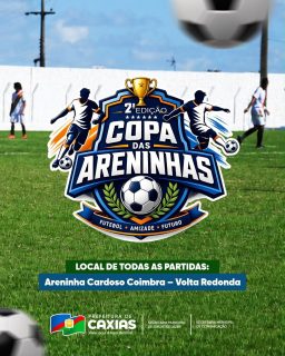 ⚽🔥 A 2ª edição da Copa das Areninhas segue movimentando Caxias com grandes jogos, emoção e muito espírito esportivo!Nesta rodada, as equipes voltam a campo em busca de mais uma vitória importante na fase de grupos. 💙💚Venha torcer, incentivar os atletas e fazer parte dessa grande festa do esporte! 👏⚽#CopaDasAreninhas #EsporteCaxias #PrefeituraDeCaxias