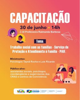 📚✨ Investir em conhecimento é fortalecer o cuidado com as famílias.

Capacitação voltada para assistentes sociais, psicólogos, coordenadores e supervisores dos CRAS e Centros de Convivência.

Aprendizado, troca de experiências e fortalecimento das ações desenvolvidas na rede de proteção social, contribuindo para um atendimento ainda mais qualificado à população.

#PAIF #Cuidado #ProteçãoSocial #PrefeituraDeCaxias