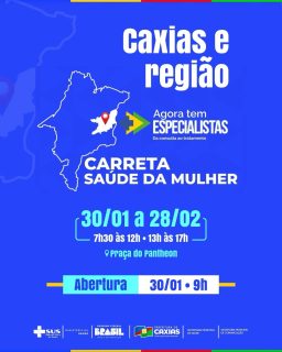 💙 A Carreta da Saúde da Mulher chega à nossa cidade, ampliando o atendimento especializado e garantindo acolhimento, prevenção e acompanhamento para a população.
As demais usuárias dos municípios da região serão atendidas por meio de regulação realizada pelas secretarias municipais, fortalecendo a integração regional e o acesso aos serviços de saúde.
Investir na saúde da mulher é garantir mais cuidado, qualidade de vida e bem-estar. ✨
#SaúdeDaMulher #CuidadoQueAproxima #PrefeituraDeCaxias