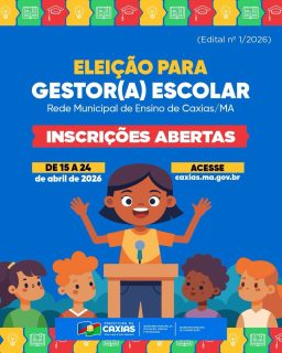📢 Estão abertas as inscrições para a eleição de Gestor(a) Escolar da Rede Municipal de Ensino. 

Uma oportunidade importante para fortalecer a gestão democrática e contribuir com o futuro da educação no nosso município. 📚💙

⚠️ Fique atento(a) aos critérios e exigências estabelecidas no edital. 

Não deixe para a última hora! Participe desse processo e faça a diferença na sua comunidade escolar. 🤝

#EducaçãoCaxiense #GestãoEscolar #PrefeituraDeCaxias