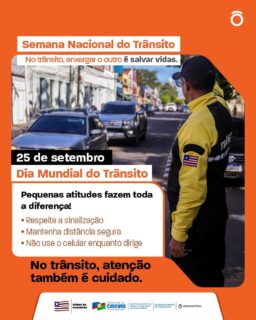 🚦🧡 No trânsito, enxergar o outro é salvar vidas!

O Dia Mundial do Trânsito e a Semana Nacional do Trânsito reforçam a importância de praticar respeito, atenção e responsabilidade em cada caminho. Seja motorista, motociclista, ciclista ou pedestre, cada atitude faz a diferença para um trânsito mais seguro para todos. 

Respeite. Tenha atenção. Cuide de quem está ao seu lado. 🧡

#DiaMundialDoTrânsito #SemanaNacionalDoTrânsito #TrânsitoSeguro #PrefeituraDeCaxias