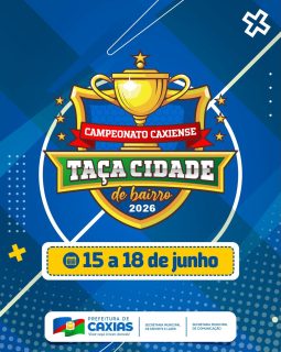 ⚽🏆 A emoção do futebol de bairro continua!
De 15 a 18 de julho, a bola volta a rolar no campeonato caxiense Taça Cidade de Bairro 2026, com confrontos, disputa e a paixão que movimenta o esporte caxiense.
Venha torcer, vibrar e fazer parte dessa festa do futebol! 💙⚽
#TaçaCidadeDeBairro2026 #CampeonatoCaxiense #EsporteCaxias #PrefeituraDeCaxias