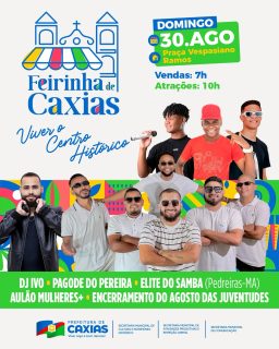 🛍️💙 A Feirinha de Caxias está de volta!

Neste domingo, nosso Centro Histórico ganha ainda mais vida, com cultura, sabores, artesanato e aquele clima gostoso de domingo que a gente ama! 😍

Vem passear, prestigiar e viver o nosso Centro Histórico. Te esperamos na Feirinha de Caxias! 💙💚

#FeirinhaDeCaxias #CentroHistórico #VemPraFeirinha #PrefeituraDeCaxias