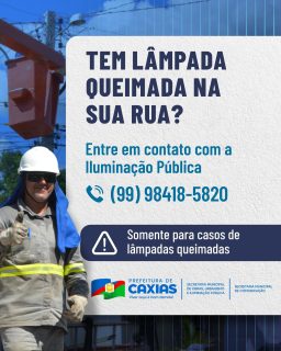 💡🚧 Notou algum ponto da sua rua sem iluminação? Sua participação é essencial para manter a cidade mais segura e bem iluminada.

Se houver lâmpada apagada perto de você, entre em contato com a equipe responsável e solicite a manutenção. 🤝

Cidade bem cuidada é compromisso de todos! 💙

#IluminaçãoPública #CidadeSegura #PrefeituraDeCaxias
