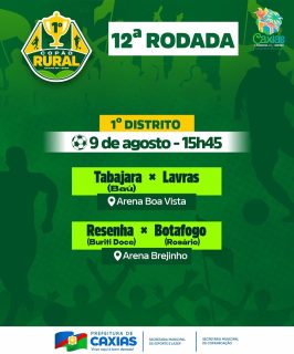 🏆⚽ A bola vai rolar em mais um final de semana de disputa na 12ª rodada do Copão Rural!

Grandes jogadas, torcidas apaixonadas e muito talento em campo no 1º, 2º e 3º Distrito.

Vamos juntos celebrar o esporte caxiense! 👏💚💙

#CopãoRural2025
