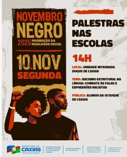 ✊🏿🖤 O diálogo e a conscientização seguem fortalecendo o compromisso com a igualdade racial em nossa cidade.

📚 Reflexão e aprendizado sobre o racismo estrutural na língua, incentivando atitudes de respeito e valorização da diversidade.

✨ Educação, empatia e igualdade que inspiram transformação.

#NovembroNegro #IgualdadeRacial #ConsciênciaNegra #PrefeituraDeCaxias