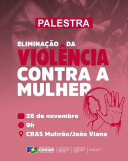 💜 Reflexão, conhecimento e um chamado à ação. Este momento destaca a importância da rede de apoio, do acolhimento e da garantia de direitos.

Toda mulher merece respeito, proteção e liberdade. Esse debate é fundamental para fortalecer a conscientização e prevenir todas as formas de violência.

📣 Participe com a gente!Quando unimos forças, transformamos realidades e construímos um futuro mais seguro para todas.

#ViolênciaContraAMulher #PeloFimDaViolência #PrefeituraDeCaxias