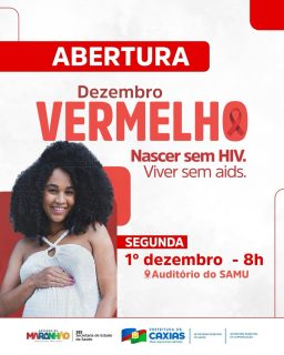 Abertura do Dezembro Vermelho! 

Nascer sem HIV. Viver sem AIDS. Esse é o compromisso que reforçamos neste mês dedicado à prevenção, ao cuidado e à informação.

Ao longo de dezembro, ações educativas, testes rápidos, orientações e atividades especiais vão fortalecer a luta contra o HIV/AIDS no nosso município.

Confira a programação e participe. 🤝

#DezembroVermelho  #SaúdeCaxias #PrefeituraDeCaxias