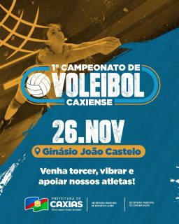 🏐🥇A emoção continua no 1º campeonato de voleibol caxiense!

A 2ª rodada de jogos promete ainda mais disputa, energia e espírito esportivo.

Venha torcer, vibrar e apoiar nossos atletas! 💙

#CampeonatoVoleibolCaxiense 
#EsporteCaxiense 
#PrefeituraDeCaxias