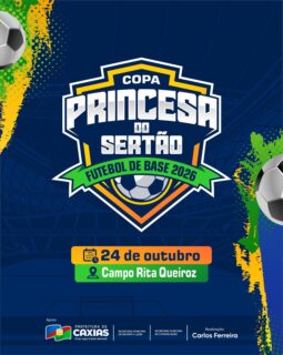 ⚽🔥 Vem aí mais uma rodada da Copa Princesa do Sertão do Futebol de Base 2026! 

O Campo Rita Queiroz será palco de grandes confrontos, talento e muita emoção no futebol de base!

Confira os jogos das categorias Sub-13 e Sub-15 e venha torcer pela nossa garotada! 🚀💙

#CopaPrincesaDoSertão #EsporteCaxias #PrefeituraDeCaxias