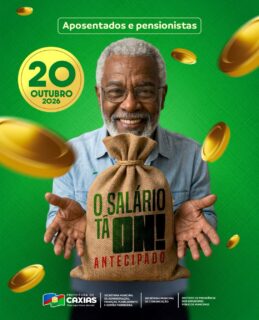 💰💚 Aposentados e pensionistas municipais, o pagamento referente ao mês de outubro já tá ON! 

É dinheiro na conta e mais tranquilidade para quem dedicou tanto ao serviço público de Caxias. 🤑👏

#SalárioTáOn #CaxiasPREV #AposentadosEPensionistas #PrefeituraDeCaxias