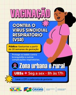 💉💙 Cuidar agora é proteger para a vida toda!

A imunização durante a gestação é um gesto de amor que fortalece a saúde do bebê desde os primeiros dias, ajudando a prevenir doenças respiratórias graves. O atendimento acontece nas unidades de saúde, tanto na zona urbana quanto na zona rural.

Leve seus documentos e a caderneta da gestante e aproveite esse cuidado essencial para garantir um começo de vida mais seguro para o seu bebê. 💙

#Vacinação #SaúdeCaxias #PrefeituraDeCaxias