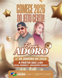 ✨🎶 Começar o ano com música boa é do jeito certo!
2026 já começa em clima de festa, alegria e muito ritmo! A Farra Adoro chega pra animar o primeiro dia do ano com um show cheio de energia, perfeito pra reunir amigos, família e celebrar novos começos.
Vem viver esse momento, renovar as energias e começar o ano com o pé direito! 🚀✨
#ComeceDoJeitoCerto #BalneárioVeneza #PrefeituraDeCaxias