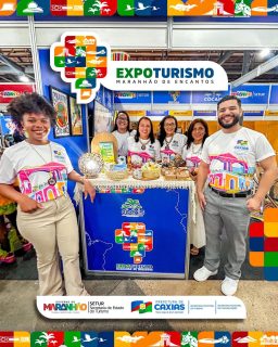 ✨ Caxias presente na Expoturismo, Maranhão de Encantos!A Secretaria Municipal de Turismo marcou presença no evento, levando um pouco das belezas, da cultura e do potencial turístico da nossa cidade.Caxias foi representada com seus encantos, tradições e manifestações culturais, fortalecendo a valorização da nossa identidade e promovendo o turismo como caminho de desenvolvimento.💙✨#ExpoTurismo #MaranhãoDeEncantos #TurismoCaxias #PrefeituraDeCaxias