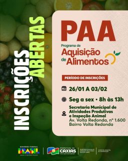🌱🍎 Uma oportunidade para fortalecer a produção local e garantir alimento de qualidade à população.

Inscrições abertas para produtores que desejam participar de uma iniciativa que valoriza o trabalho no campo, incentiva a economia local e promove segurança alimentar.

Fique atento aos prazos e participe. 💚

Confira o edital: https://caxias.ma.gov.br/dom/6374-2026/

#AquisiçãoDeAlimentos #PAA #AtividadesProdutivas #PrefeituraDeCaxias