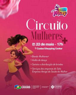 💖✨ Vem aí o Circuito Mulheres Mais!

Um momento especial preparado para celebrar, cuidar e fortalecer as mulheres caxienses com muita energia, diversão e serviços. 🌸💃

Teremos banda, aulão de dança, sorteios, brindes e diversos serviços voltados à saúde e bem-estar da mulher. Participe desse momento feito para você!

#CircuitoMulheresMais #ProgramaMulheresMais #PrefeituraDeCaxias