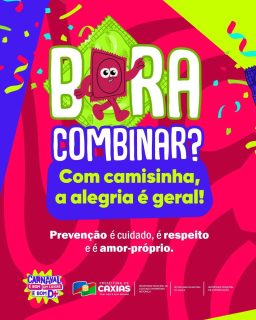 💃🎉 Carnaval é alegria, mas cuidado nunca sai de moda! 😎✨

Na hora de curtir, pensar em você e no outro faz toda a diferença. Proteção é sinônimo de respeito, liberdade e tranquilidade pra aproveitar cada momento sem preocupação!

Bora combinar? Sua saúde vem em primeiro lugar! 🥳✨

#BoraCombinar #ProteçãoSempre #SaúdeCaxias #PrefeituraDeCaxias