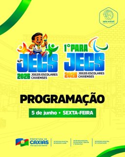 🏅🔥 Sextou com muito esporte, emoção e torcida nos JECS e PARAJECS 2026!

Hoje é dia de vibrar, incentivar nossos atletas e acompanhar disputas cheias de talento, garra e superação. 💙💚

Confira a programação, chame a galera e venha fazer parte dessa festa do esporte escolar! Quem aí já está na torcida? 👏🎉

#JECS2026 #PARAJECS2026 #EsporteEscolar #PrefeituraDeCaxias