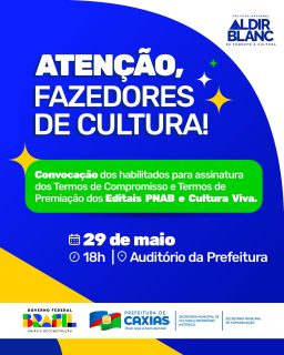 🎭 Cultura que fortalece histórias, talentos e oportunidades!

Os fazedores de cultura habilitados nos editais já têm encontro marcado para mais uma etapa importante desse grande movimento de valorização cultural no município. ✨

A assinatura dos termos marca o avanço das ações que incentivam artistas, grupos e iniciativas culturais, fortalecendo a arte e a identidade cultural da cidade.

#EditaisPNAB #CulturaViva #CulturaCaxias #PrefeituraDeCaxias
