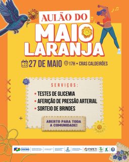 🧡💃 O Maio Laranja é um mês de conscientização e proteção das nossas crianças e adolescentes, e para marcar essa importante campanha, convidamos toda a comunidade para participar do nosso Aulão do Maio Laranja!Será um momento de cuidado, prevenção, informação e união da comunidade em uma causa tão importante. Participe e venha fazer parte dessa ação especial! 🧡✨#MaioLaranja #FaçaBonito #Conscientização #AçãoSocial #PrefeituraDeCaxias