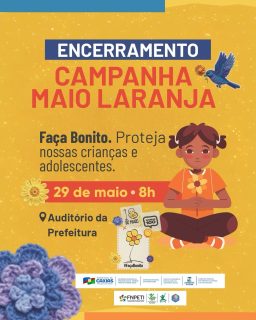 🧡✨ Conscientização, diálogo e fortalecimento da rede de proteção às nossas crianças e adolescentes.

Sua presença é importante nessa mobilização de combate ao abuso e à exploração sexual infantil.

Faça Bonito. Participe do encerramento da campanha Maio Laranja!

#MaioLaranja #FaçaBonito #ProtejaNossasCriançasEAdolescentes #PrefeituraDeCaxias