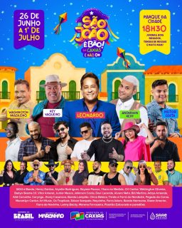 🌽🔥 São João é bão, mas em Caxias é bão demais! 🎶✨
De 26 de junho a 1º de julho, o Parque da Cidade vai ser palco de muita alegria, tradição, cultura e grandes shows! 💃🕺
Boi, quadrilha, comidas típicas, reggae, forró e uma programação inesquecível. Se prepare para viver a festa que já é tradição no coração dos caxienses! 🤠🌽🎤
#SãoJoãoEmCaxiasÉBãoDemais #SãoJoãoDeCaxias2026 #Cultura #VemProSãoJoão #PrefeituraDeCaxias