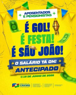 🌽💰 Gol, festa, São João e o salário dos aposentados e pensionistas já está on e antecipado!
Dinheiro no bolso, tranquilidade e muito mais animação para aproveitar. Valorizando quem tanto contribuiu para o desenvolvimento da nossa cidade. 🤝💙
#SalárioAntecipado #AposentadosEPensionistas #PrefeituraDeCaxias