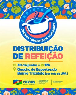 🍲💙 O Projeto Cozinha Comunitária Itinerante chega à Trizidela levando mais do que uma refeição: leva cuidado, acolhimento e segurança alimentar para quem mais precisa.
Seguimos trabalhando para garantir dignidade, fortalecer a proteção social e levar mais qualidade de vida à população. 💙
#CozinhaComunitáriaItinerante #SegurançaAlimentar #ProteçãoSocial #PrefeituraDeCaxias