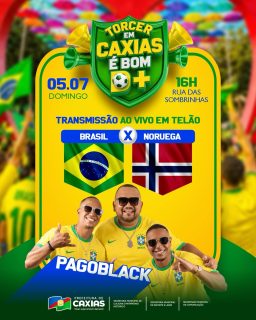 📣💚 Torcer em Caxias é bom demais!

Neste domingo, às 16h, tem transmissão em telão de Brasil x Noruega e, depois, muito pagode com o Pagoblack para animar a galera! 🇧🇷🎶

Chama os amigos, vista a camisa do Brasil e venha vibrar com a gente! 💛💚

#TorcerEmCaxiasÉBomDemais #VemHexa #PrefeituraDeCaxias