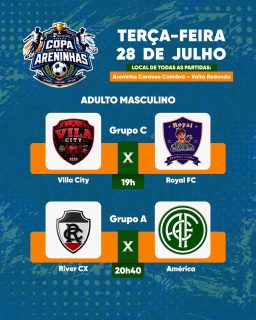⚽🔥 A bola vai rolar na Copa das Areninhas!
Nesta terça e quarta-feira, a emoção continua na 2ª Copa das Areninhas com grandes confrontos nas categorias Adulto Masculino e Quarentão (40+).
Venha prestigiar mais uma rodada de muito futebol, integração e esporte para a comunidade! 🏆⚽️
#CopaDasAreninhas #FutebolCaxiense #PrefeituraDeCaxias
