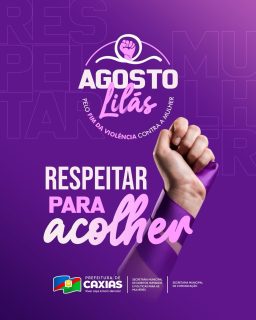 💜✨ Agosto Lilás: respeitar para acolher!

Neste mês, reforçamos a mensagem que precisa ser lembrada todos os dias, violência contra a mulher não é normal, não é brincadeira e não deve ser silenciada.

Respeitar, acolher, proteger e denunciar também é uma forma de cuidar. Juntos, podemos construir uma Caxias cada vez mais segura e livre da violência contra a mulher! 🤝💜

#AgostoLilás #RespeitarParaAcolher #PeloFimDaViolênciaContraAMulher #PrefeituraDeCaxias