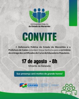 ✨📚 Celebrando conhecimento, cidadania e transformação!

Valorizando quem acredita que informação, educação e participação popular também são caminhos para transformar realidades. 

Sua presença vai deixar esse momento ainda mais especial! 💙

#EducadoresPopulares #DefensoriaPública #PrefeituraDeCaxias