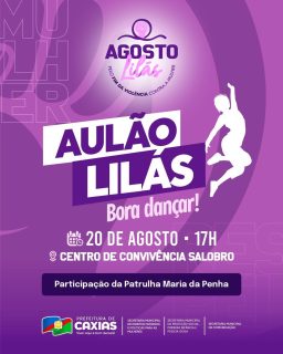 💜✨ Aulão Lilás: bora dançar e fortalecer essa causa!

Dia 20 de agosto tem um encontro especial no Centro de Convivência Salobro! 💃🏽🕺🏽

A partir das 17h, vamos movimentar o corpo, espalhar informação e reforçar a importância do combate à violência contra a mulher. 💜

Chama as amigas e bora dançar! 💃

#AgostoLilás #AulãoLilás #PeloFimDaViolênciaContraAMulher #PrefeituraDeCaxias