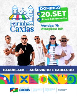🎶🤩 Domingo combina com Feirinha de Caxias!No dia 20 de setembro, a programação vai estar especial com muita música, alegria e resenha boa com Pagoblack e Adãozinho e Cabeludo! 🔥🎤Chama a família, junta a galera e se prepare para curtir esse domingão com a gente! 💃🏽🕺🏽#FeirinhaDeCaxias #CulturaCaxias #PrefeituraDeCaxias