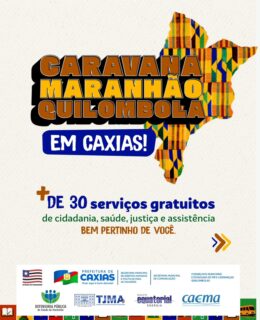 🤝✨A Caravana Maranhão Quilombola está chegando em Caxias!Em parceria com o Governo do Maranhão, serão mais de 30 serviços gratuitos de cidadania, saúde, justiça e assistência, tudo bem pertinho de você. 🤝Deslize o carrossel e confira a programação completa, os serviços disponíveis e a documentação necessária para participar!#MaranhãoQuilombola #Cidadania #DireitosHumanos #PrefeituraDeCaxias