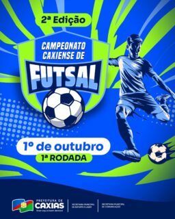 ⚽🔥 A bola vai rolar na 2ª edição do Campeonato Caxiense de Futsal!Vem aí a 1ª rodada cheia de emoção, muitos jogos, disputas e aquela paixão pelo futsal que movimenta Caxias!Confira a programação se prepare para torcer! ⚽#CampeonatoCaxienseDeFutsal #EsporteCaxiense #PrefeituraDeCaxias